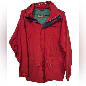 Awesome Vintage Red Timberland Weathergear Men’s S Oversized Jacket Streetwear
